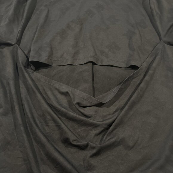 Nike Air womens Dri Fit Tee 2X Short sleeve black athletic rare Open Back - Picture 9 of 10